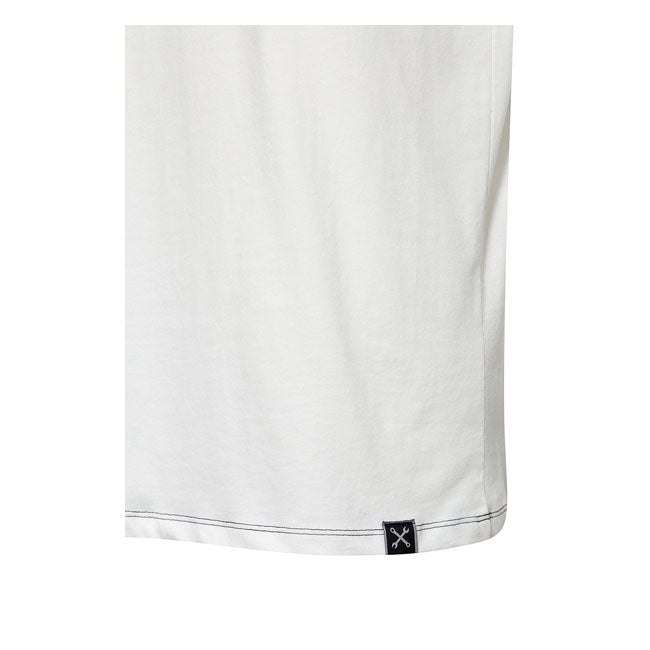 King Kerosin Chopp T-Shirt Off White - FREE UK Shipping, FREE 365 Day Returns | Moto Central