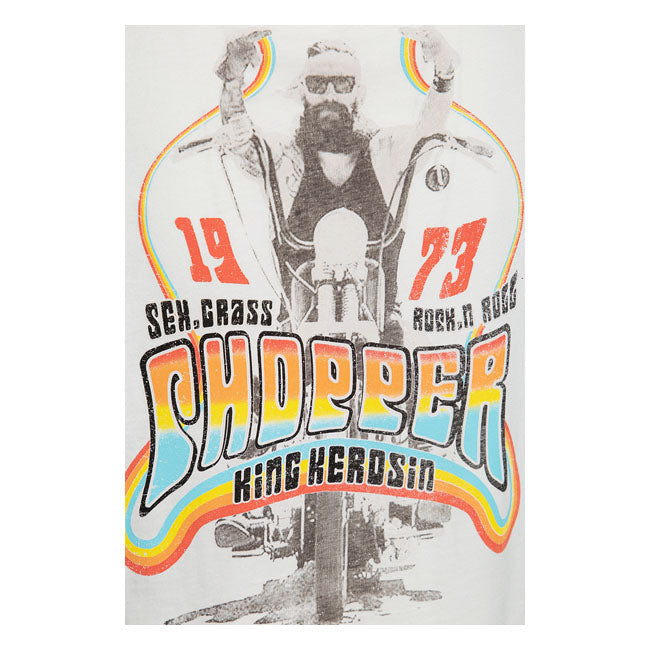 King Kerosin Chopp T-Shirt Off White - FREE UK Shipping, FREE 365 Day Returns | Moto Central