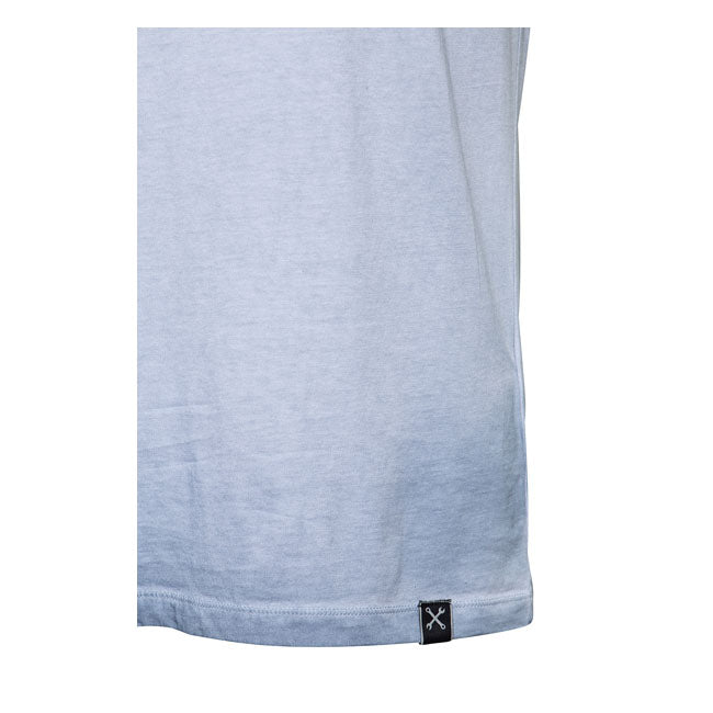 King Kerosin Long Beach T-Shirt Smoke Blue - FREE UK Shipping, FREE 365 Day Returns | Moto Central