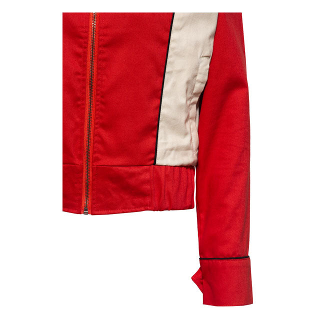 King Kerosin Queen Kerosin Motorway Riders Ladies Jacket Red / White - FREE UK Shipping, FREE 365 Day Returns | Moto Central