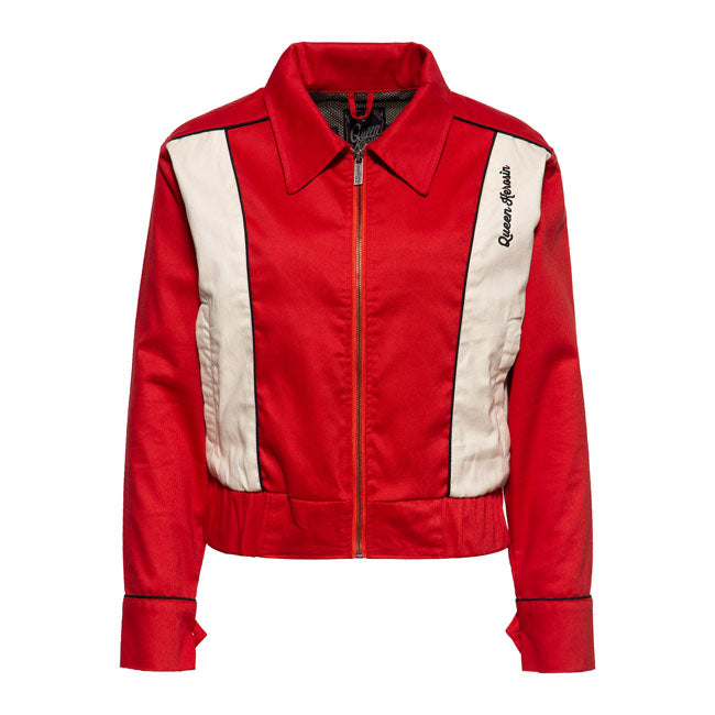 King Kerosin Queen Kerosin Motorway Riders Ladies Jacket Red / White