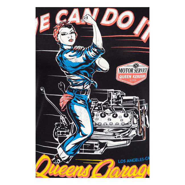 King Kerosin Queen Kerosin We Can Do It Motor Ladies T-Shirt Black