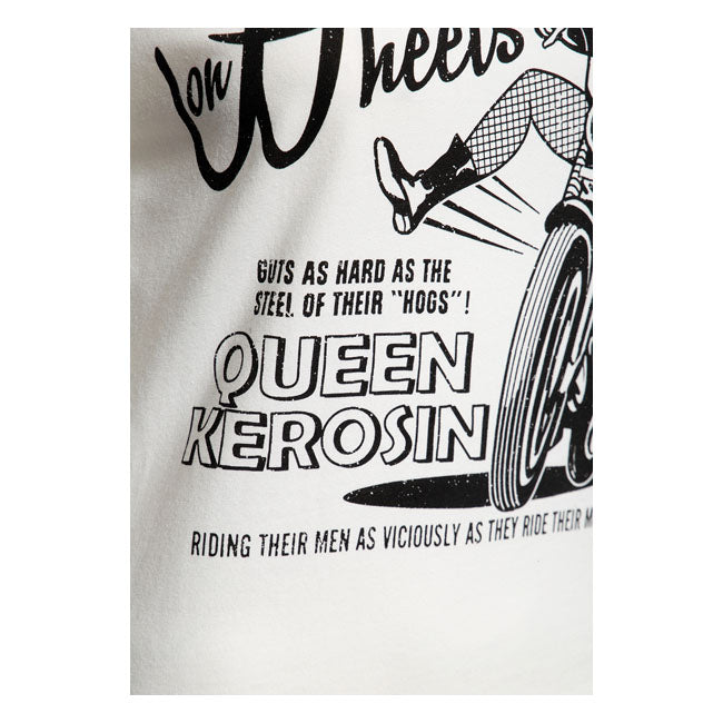 King Kerosin Queen Kerosin She Devils On Wheels Ladies T-Shirt Off White