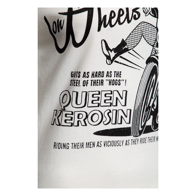 King Kerosin Queen Kerosin Happy Wife Ladies T-Shirt Off White