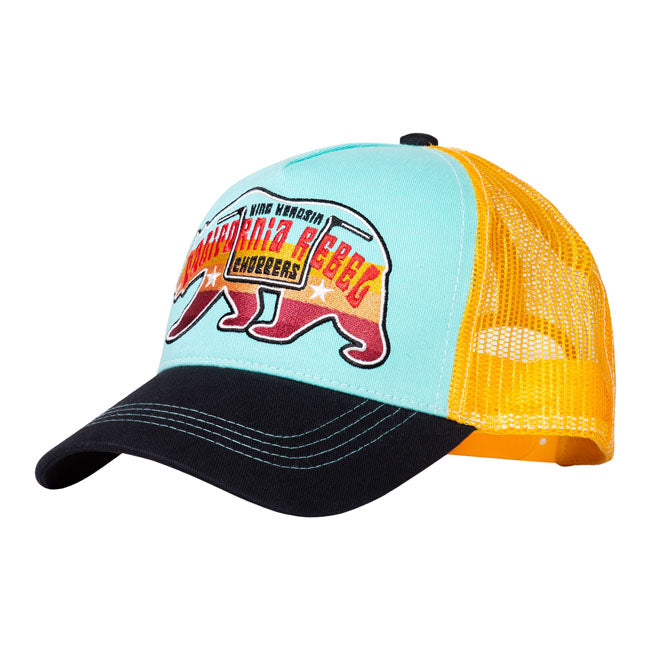 King Kerosin Californian Rebel Trucker Cap Light Blue / Black