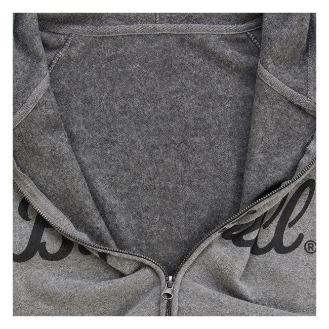 Biltwell Script Zip-Up Hoodie Dark Heather