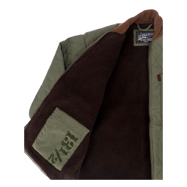 13 And A Half Magazine Long Haul Jacket Army Green - FREE UK Shipping, FREE 365 Day Returns | Moto Central