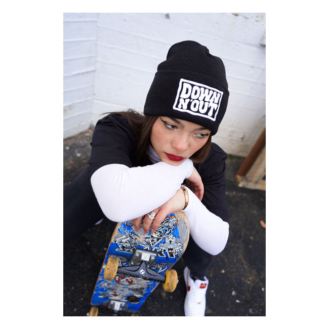 Down-N-Out Psyche Logo Beanie Black