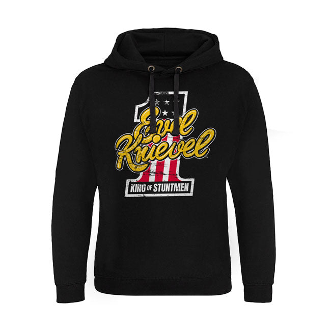 Evel Knievel King Of Stuntmen Epic Hoodie Black