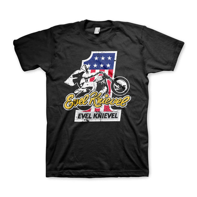 Evel Knievel No. 1 T-Shirt Black