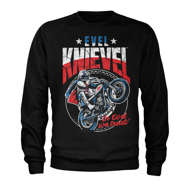 Evel Knievel Wheelie Sweatshirt Black