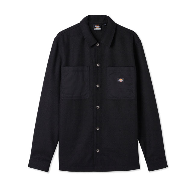 Dickies Union Springs Overshirt Black - FREE UK Shipping, FREE 365 Day Returns | Moto Central