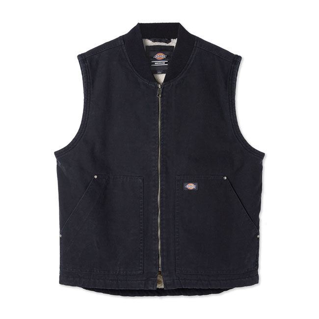 Dickies Duck Canvas Vest Stone Washed Black