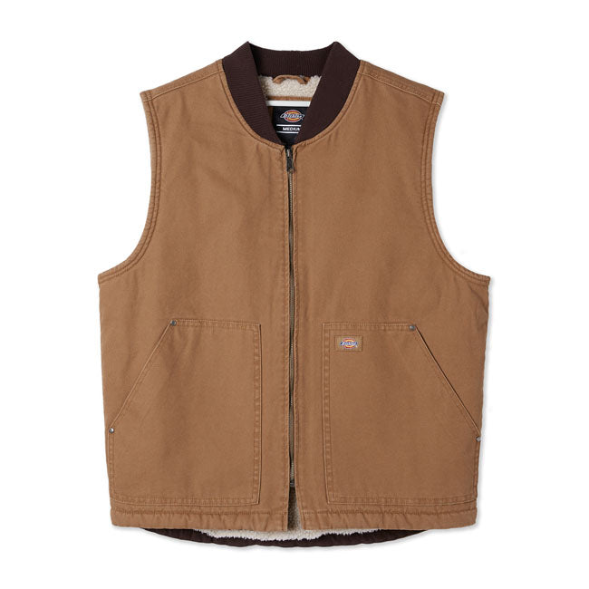 Dickies Duck Canvas Vest Stone Washed Brown Duck