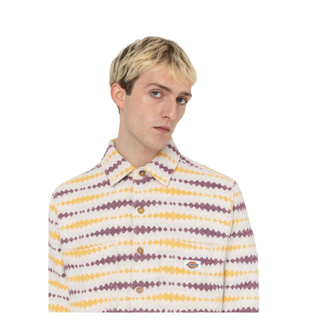 Dickies Falkville Shirt Ecru - FREE UK Shipping, FREE 365 Day Returns | Moto Central