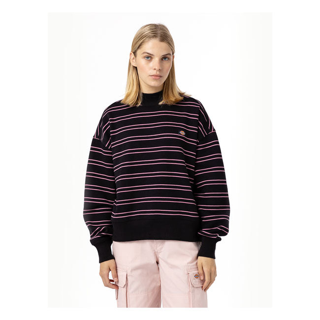 Dickies Westover Stripe Ladies Sweatshirt Black