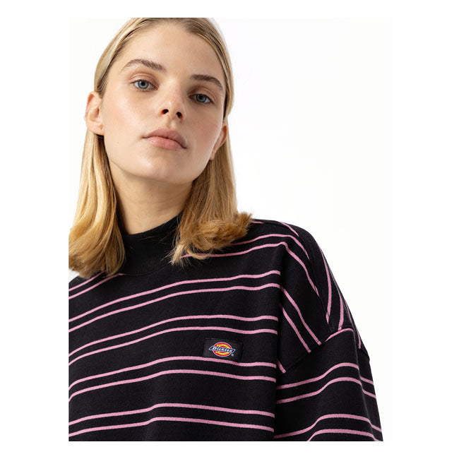 Dickies Westover Stripe Ladies Sweatshirt Black