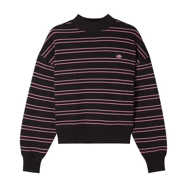 Dickies Westover Stripe Ladies Sweatshirt Black