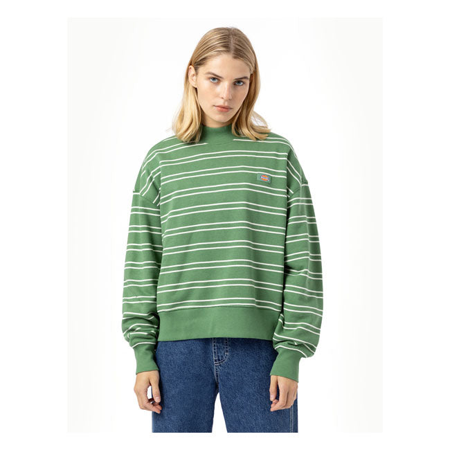 Dickies Westover Stripe Ladies Sweatshirt Dark Ivy