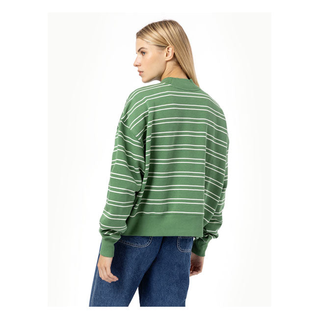 Dickies Westover Stripe Ladies Sweatshirt Dark Ivy