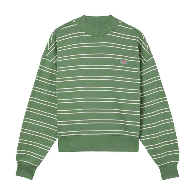 Dickies Westover Stripe Ladies Sweatshirt Dark Ivy