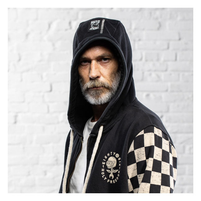 Holy Freedom Sir Cock Hooded Windstop Sweatshirt Black - FREE UK Shipping, FREE 365 Day Returns | Moto Central