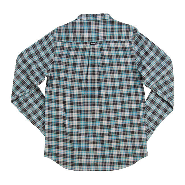 Biltwell Pacific Flannel Shirt Grey / Agave / Black - FREE UK Shipping, FREE 365 Day Returns | Moto Central