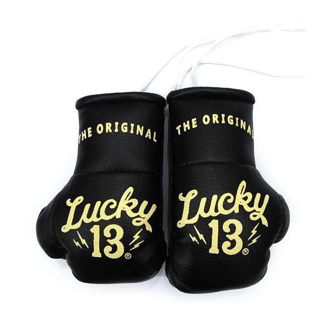 Lucky 13 Mini Boxing Gloves Black - FREE UK Shipping, FREE 365 Day Returns | Moto Central