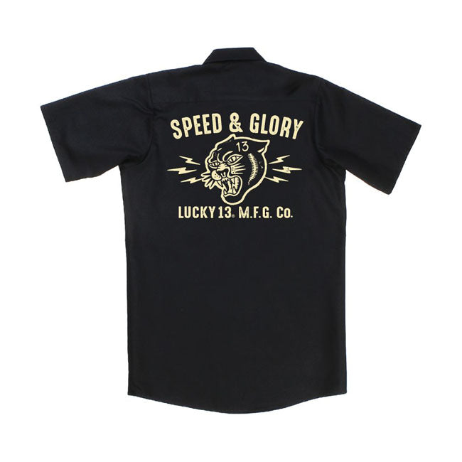 Lucky 13 Speed And Glory Workshirt Black  - FREE UK Delivery - Moto Central