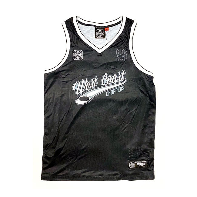 West Coast Choppers 55 Basket Game Jersey Black - FREE UK Shipping, FREE 365 Day Returns | Moto Central