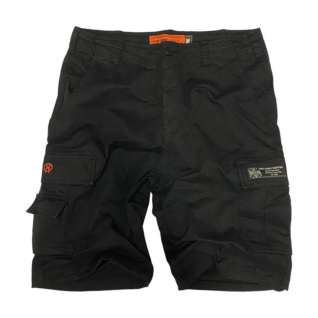 West Coast Choppers CFL Cargo Shorts Vintage Vintage Black - FREE UK Shipping, FREE 365 Day Returns | Moto Central