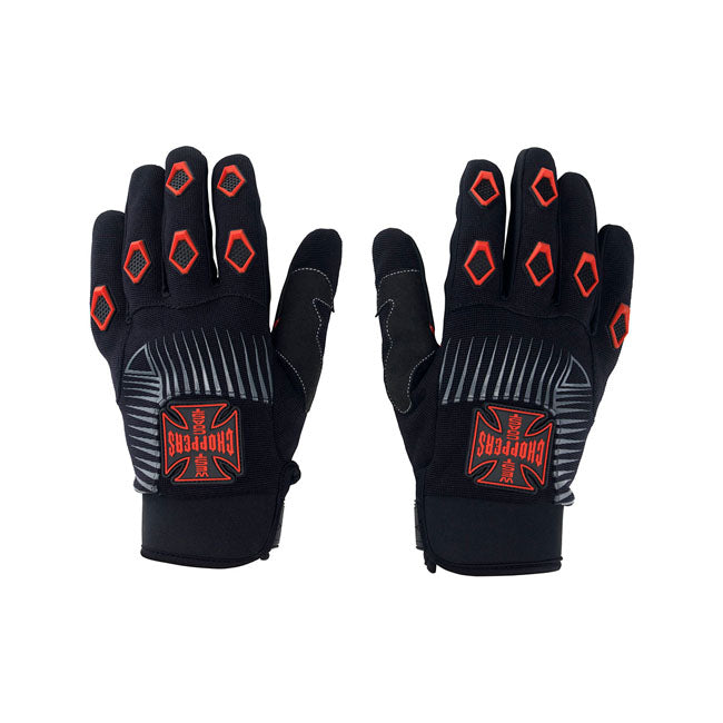 West Coast Choppers Por Vida Gloves Black / Red