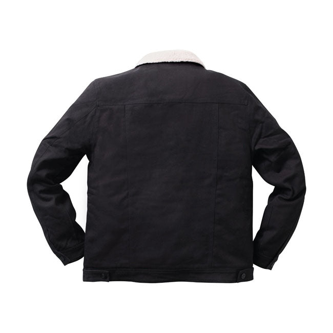 West Coast Choppers Sherpa Lined Canvas Jacket Black - FREE UK Shipping, FREE 365 Day Returns | Moto Central