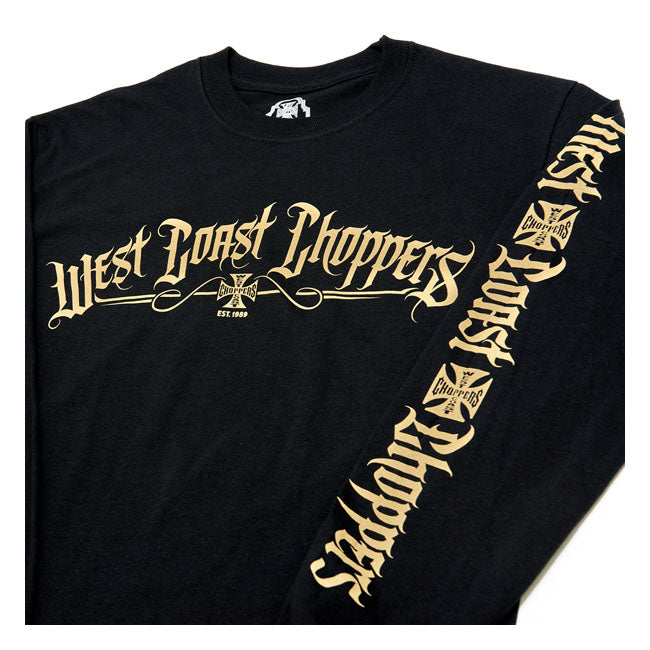 West Coast Choppers Gothique Long Sleeves T-Shirt Black