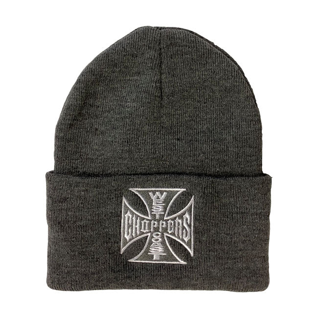 West Coast Choppers OG Roll-Up Beanie Grey Melange