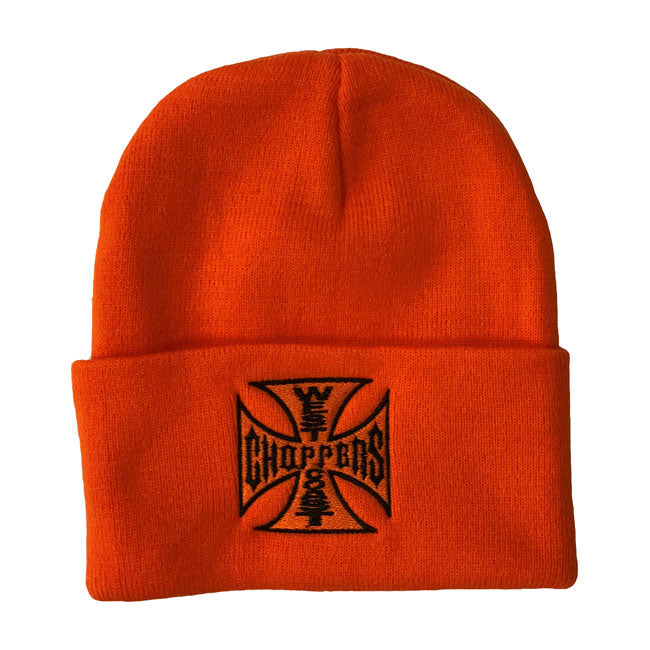 West Coast Choppers OG Roll-Up Beanie Dark Orange