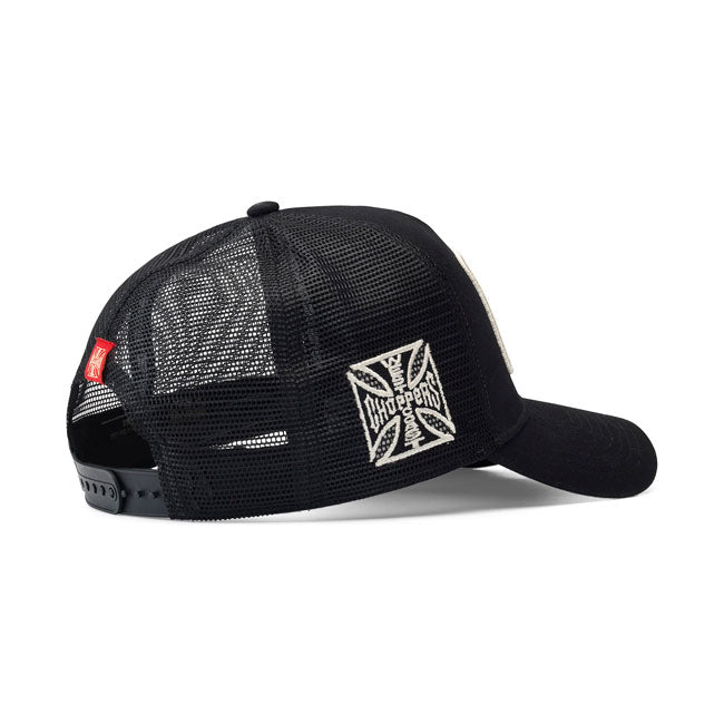 West Coast Choppers Motorcycle Co. 5-Panel Trucker Cap Black