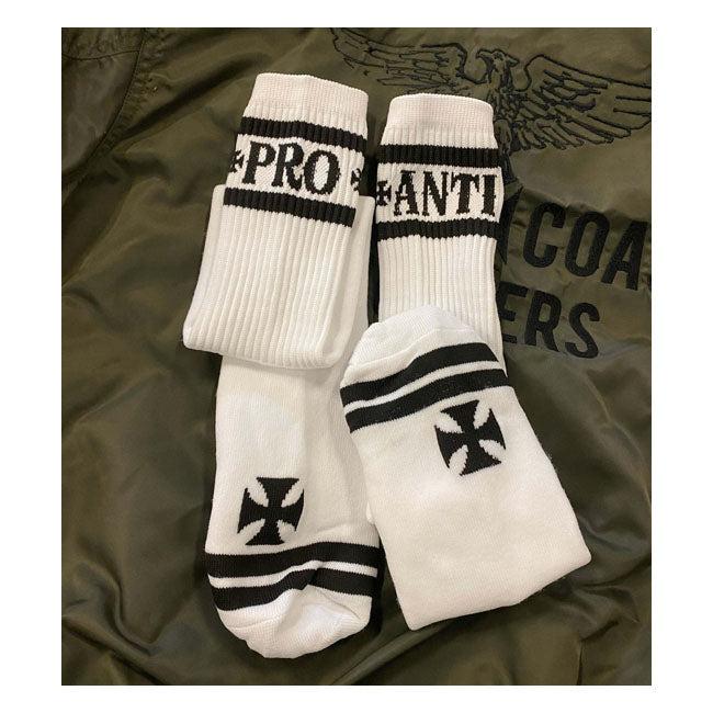 West Coast Choppers Pro-Anti Knee High Socks White