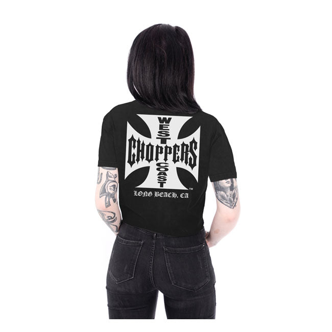 West Coast Choppers OG Ladies Crop T-Shirt Black