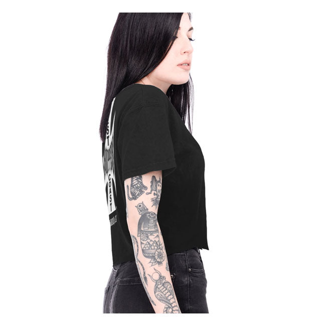 West Coast Choppers OG Ladies Crop T-Shirt Black