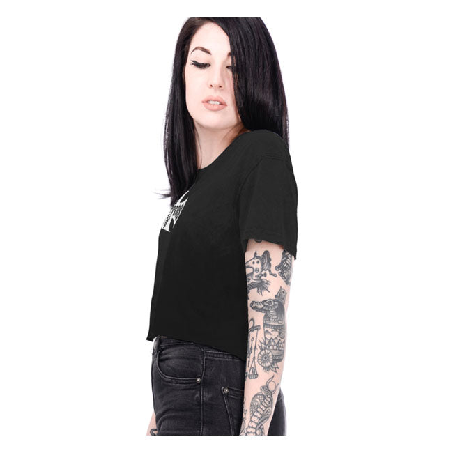 West Coast Choppers OG Ladies Crop T-Shirt Black