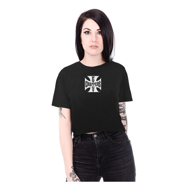 West Coast Choppers OG Ladies Crop T-Shirt Black