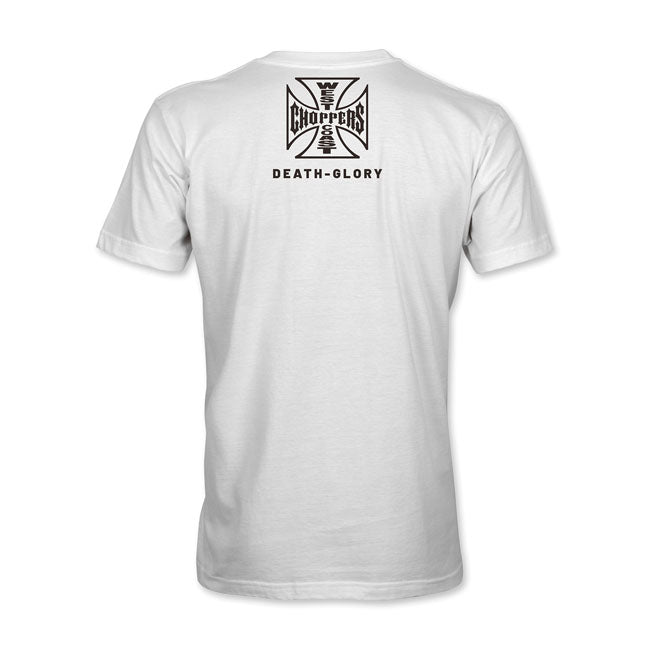 West Coast Choppers Death Glory T-Shirt White - FREE UK Shipping, FREE 365 Day Returns | Moto Central