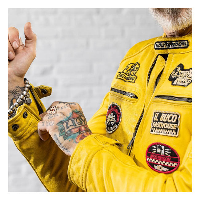 Holy Freedom Zero Evo Jacket Yellow - FREE UK Shipping, FREE 365 Day Returns | Moto Central