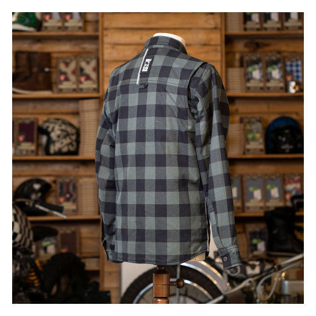 Holy Freedom Lumberjack Motorshirt Grey  - FREE UK Delivery - Moto Central