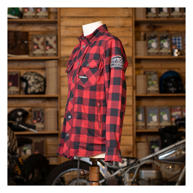 Holy Freedom Lumberjack Motorshirt Red  - FREE UK Delivery - Moto Central