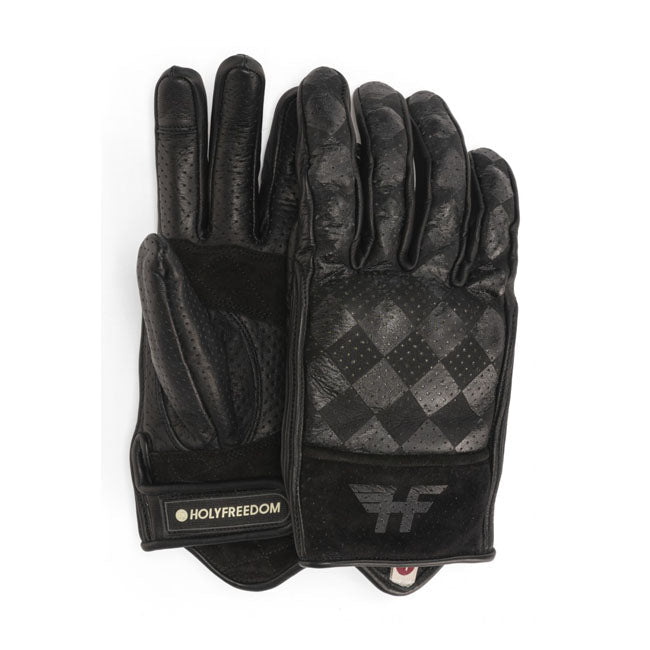 Holy Freedom Bullit Nabuck Gloves Suede Black  - FREE UK Delivery - Moto Central