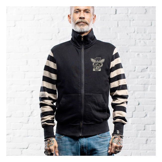 Holy Freedom Papillon Windstop Sweatshirt Black / White  - FREE UK Delivery - Moto Central