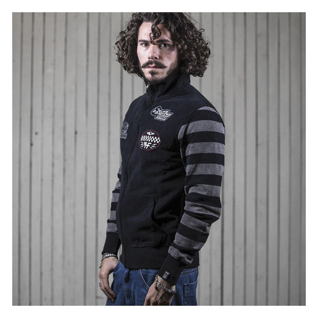 Holy Freedom Leather Windstop Sweatshirt Black / Grey