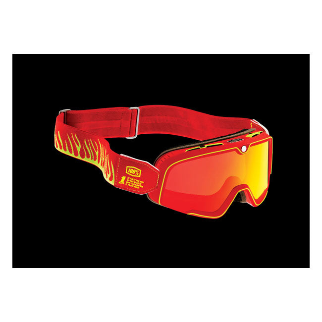 100% Barstow Goggle Death Spray Mirror Red Lens